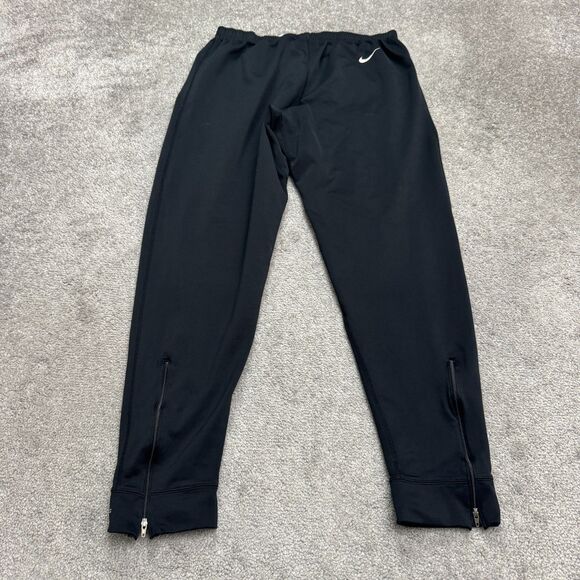 Nike Dri-Fit Vintage 90's Jogger Pants Mens Large Black Ankle Zip Pockets Active - Picture 2 of 14